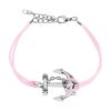 Pink - Armband Anker aus Leder Unisex