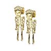 Ohrstecker Skelett aus Edelstahl Unisex - in Silber, Gold oder Schwarz erhältlich