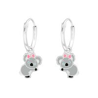 Creolen Koala-Anhänger aus 925 Silber Kinder