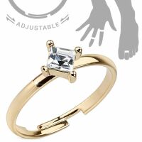 Zehenring Kristall Gold aus Messing Unisex