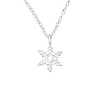 Kette Schneeflocke aus 925 Silber Damen