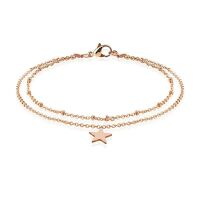 Bettelarmband Stern Rosegold aus Edelstahl Damen