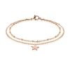 Bettelarmband Stern Rosegold aus Edelstahl Damen