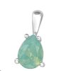 Anhänger Tropfen mit Kristallaus 925 Silber Damen pacific opal