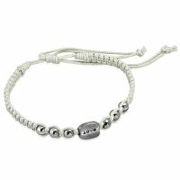 Armband Love cremefarben aus Nylon Damen