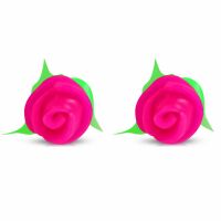 Ohrstecker Rose bunt aus Edelstahl Kinder