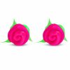 Ohrstecker Rose bunt aus Edelstahl Kinder