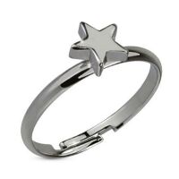 Zehenring Stern Silber aus Messing Unisex