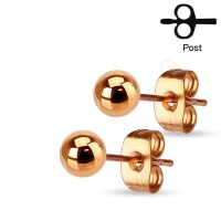 Ohrstecker Perle 5mm Rosegold aus Edelstahl Damen