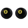 Ohrstecker rund Eightball Silber aus Edelstahl Unisex