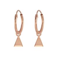 Creolen mit Dreiecks-Charm aus 925 Silber Damen