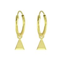 Creolen mit Dreiecks-Charm aus 925 Silber Damen