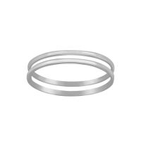 Ring mit doppelter Ringschiene aus 925 Silber Damen 52 (16,6)