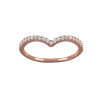 Ring mit 21 gefassten Kristallen Rosegold aus 925 Silber Damen 54 (17,2)