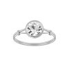 Ring mit rundem Kristall aus 925 Silber Damen 54 (17,2) silber