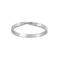 Ring einfach gedreht aus 925 Silber Damen silber 57 (18,1)