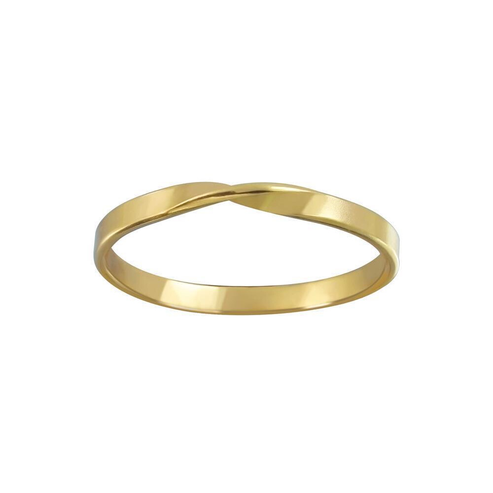 Ring einfach gedreht aus 925 Silber Damen gold 54 (17,2)