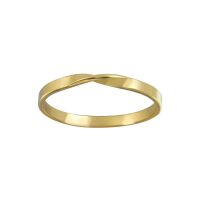 Ring einfach gedreht aus 925 Silber Damen gold 57 (18,1)