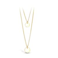 Kette mit runden Plättchen aus Edelstahl Damen