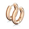 Creolen Klappverschluss 25mm aus Edelstahl Unisex rosegold