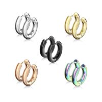 Creolen Klappverschluss 22 mm aus Edelstahl Unisex rosegold
