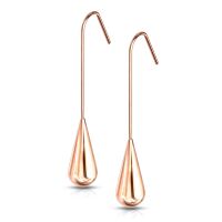 Ohrhänger Tropfen aus Edelstahl Damen rosegold