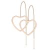 Ohrhänger offenes Herz aus Edelstahl Damen rosegold