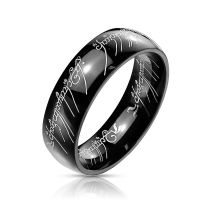 Ring "Herr der Ringe" schwarz aus Edelstahl Unisex
