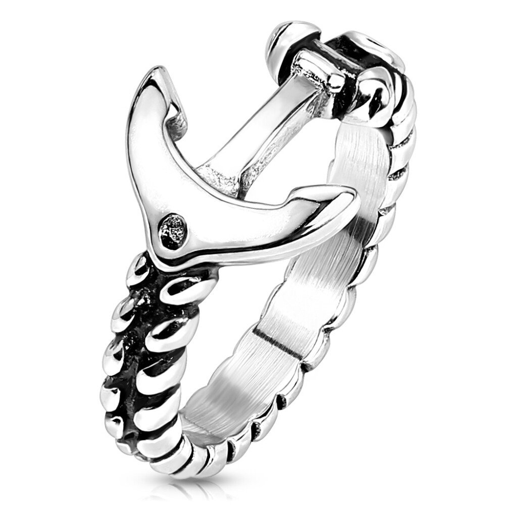 70 (22.3) Ring Anker und Seil aus Edelstahl Unisex