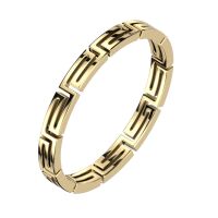 Ring mit elbischem Schriftzug gold aus Edelstahl Unisex