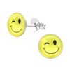 Ohrstecker Zwinker-Smiley aus .925 Silber Damen