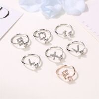 Zehenring Buchstaben Silber aus Messing Unisex X