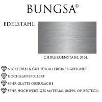 49 (15.6) Bungsa&copy; Ring silber mit 3 Steinen &amp;...