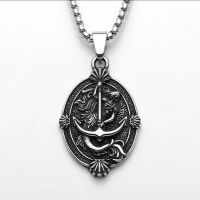 Anhänger Anker-Amulett mit Meerjungfrau aus...