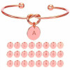 Buchstaben Armreifen aus Messing Roségold Unisex - Buchstabe G