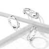 57 (18.1) Ring gekreuzte Ringschiene mit Kristallen aus Edelstahl Damen