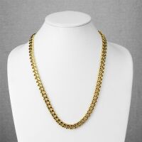 Kette Panzerkette Gold aus Edelstahl Unisex 4mm x 53,5cm