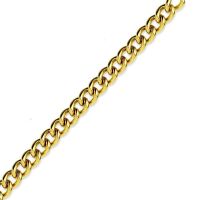 Kette Panzerkette Gold aus Edelstahl Unisex 4mm x 53,5cm