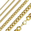 Kette Panzerkette Gold aus Edelstahl Unisex 4mm x 53,5cm