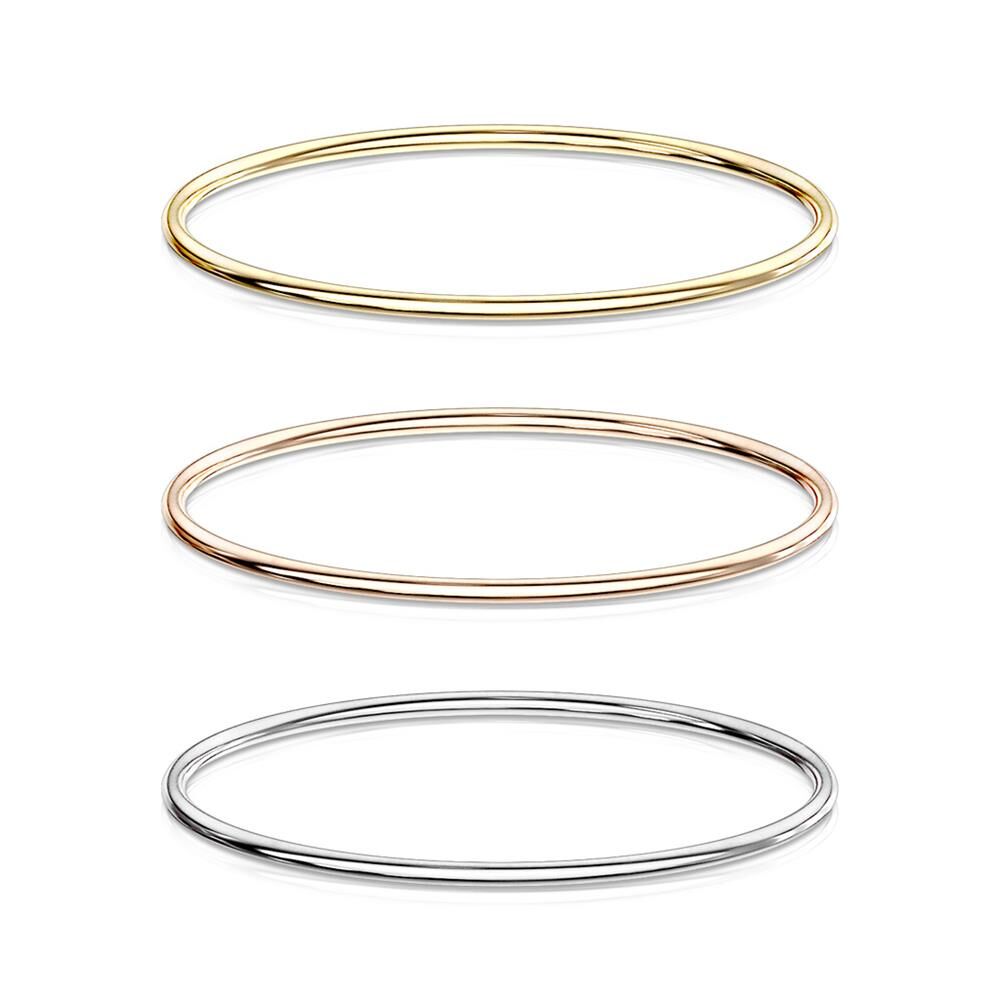 Armreifen klassisch rund Edelstahl für Damen - in 3 Farben erhältlich