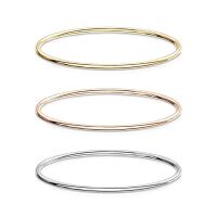 Armreifen klassisch rund Edelstahl für Damen - in 3...