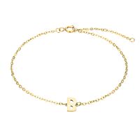 A - Buchstaben Armkette aus Edelstahl Gold Unisex