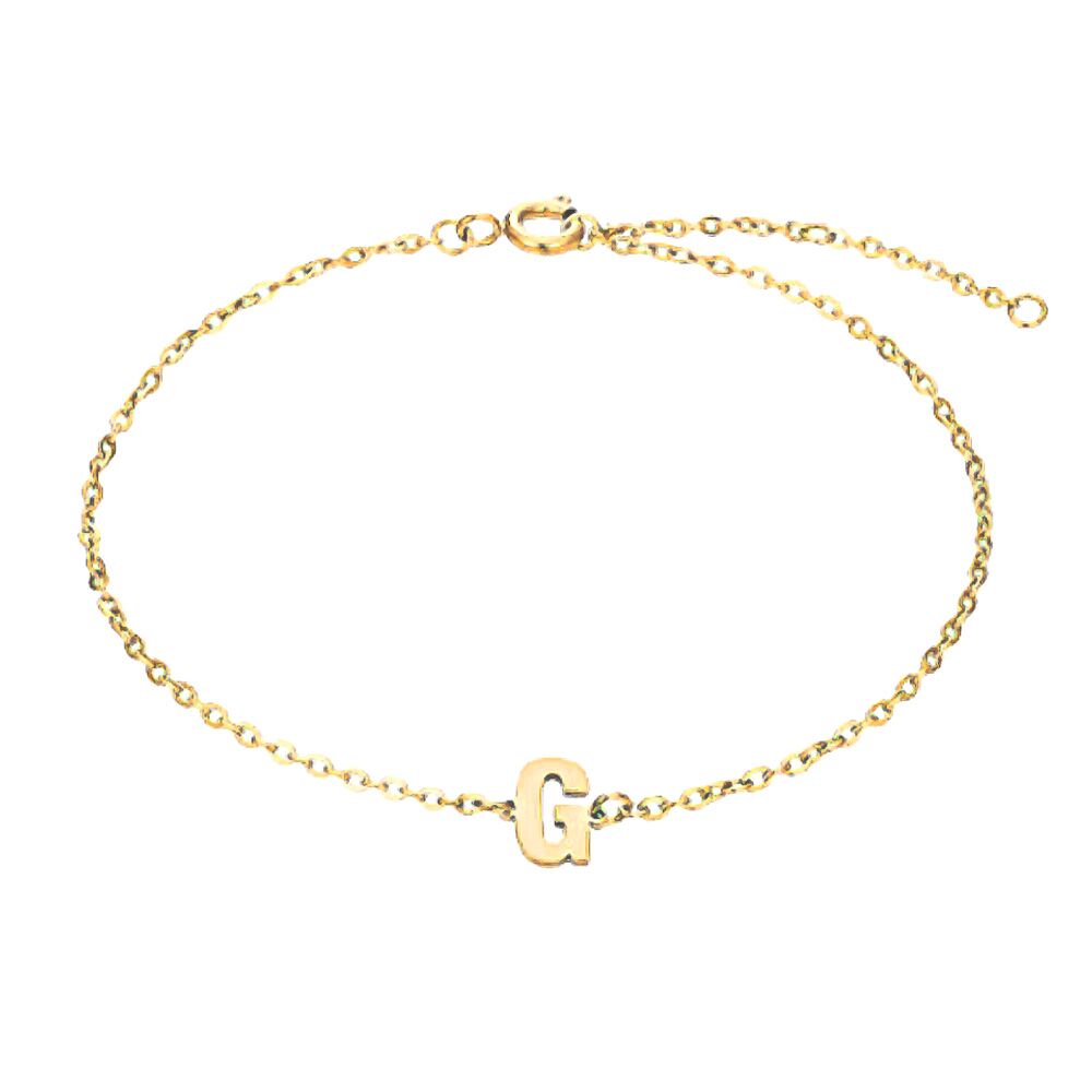 G - Buchstaben Armkette aus Edelstahl Gold Unisex