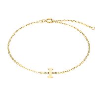 I - Buchstaben Armkette aus Edelstahl Gold Unisex