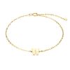 W- Buchstaben Armkette aus Edelstahl Gold Unisex