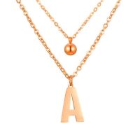 Doppel-Kette Buchstaben und Kugel Anhänger...