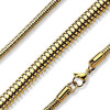 Kette runde Schlangenglieder aus Edelstahl Unisex - Stärke 4,2 mm Gold