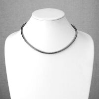Kette re Schlangenglieder Edelstahl Unisex - Stärke 4,2 mm Silber