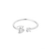 Buchstaben Ring Silber aus Metall Unisex - Buchstabe B