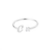 Buchstaben Ring Silber aus Metall Unisex - Buchstabe C
